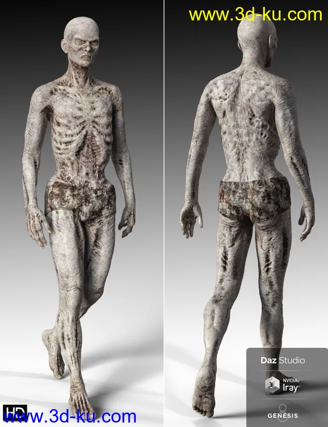 Ultimate Zombie HD for Genesis 8 Male模型的图片9