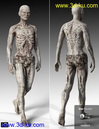 3D打印模型Ultimate Zombie HD for Genesis 8 Male的图片