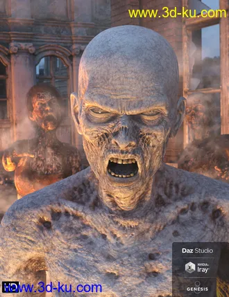 3D打印模型Ultimate Zombie HD for Genesis 8 Male的图片