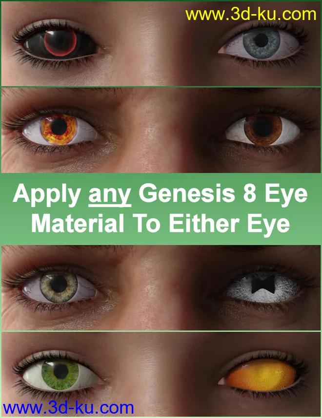 Unique Eyes for Genesis 8模型的图片2