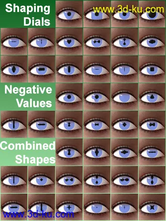 3D打印模型Unique Eyes for Genesis 8的图片