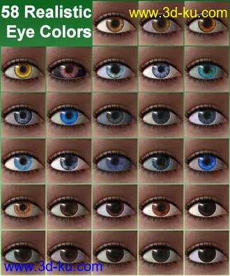 3D打印模型Unique Eyes for Genesis 8的图片