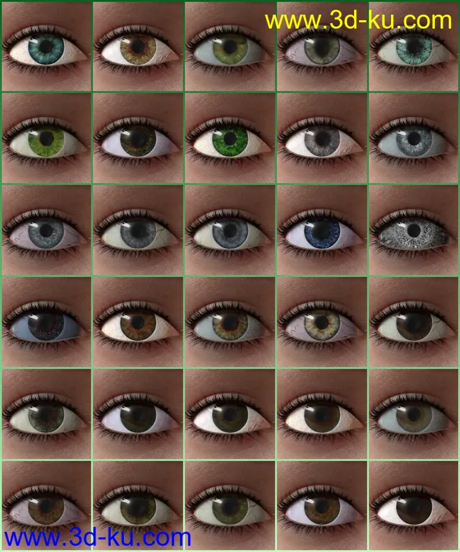Unique Eyes for Genesis 8模型的图片6