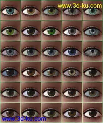 3D打印模型Unique Eyes for Genesis 8的图片