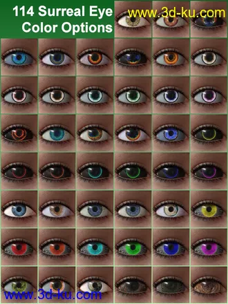 3D打印模型Unique Eyes for Genesis 8的图片