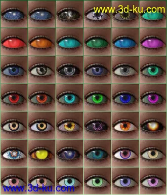 3D打印模型Unique Eyes for Genesis 8的图片