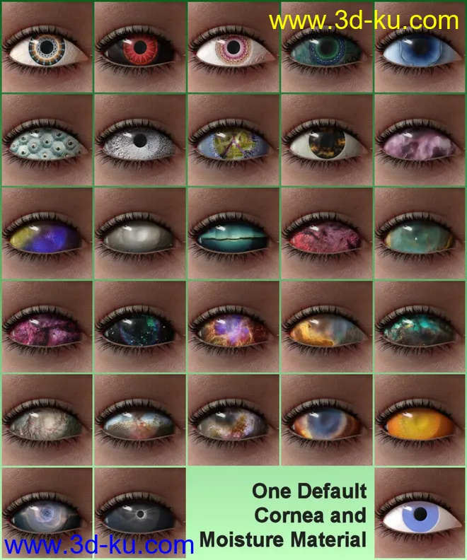 Unique Eyes for Genesis 8模型的图片9