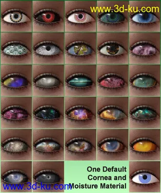 3D打印模型Unique Eyes for Genesis 8的图片