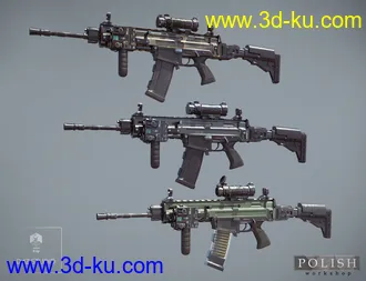 3D打印模型Urban Assault Rifle SK-307的图片
