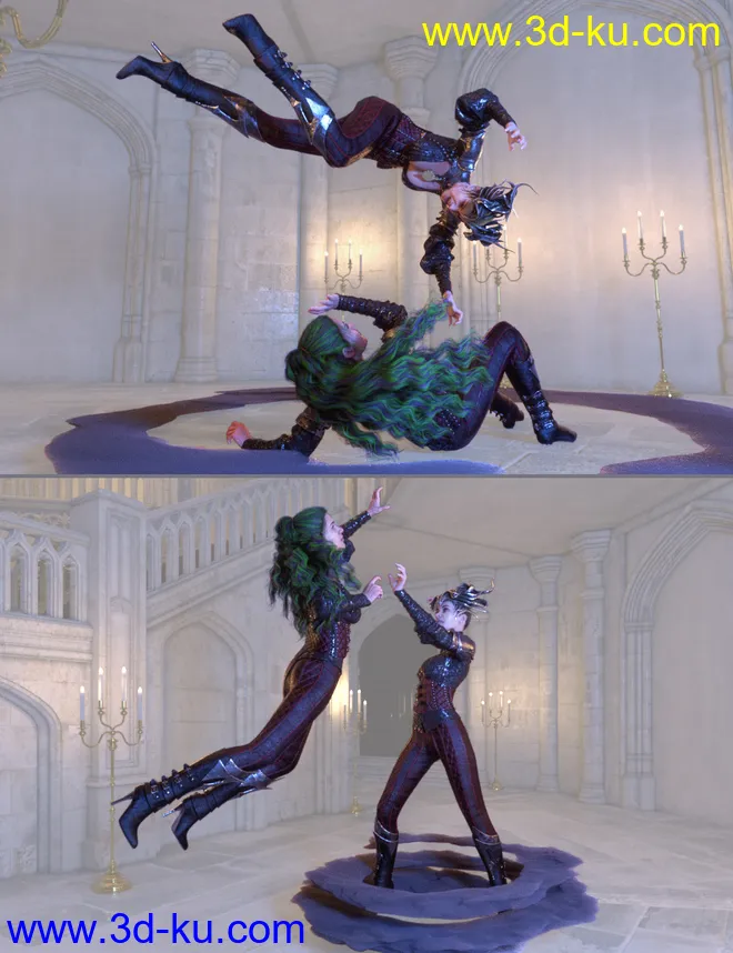 Vampiric Dark Mist Props and Poses for Genesis 3 and 8 Female模型的图片7