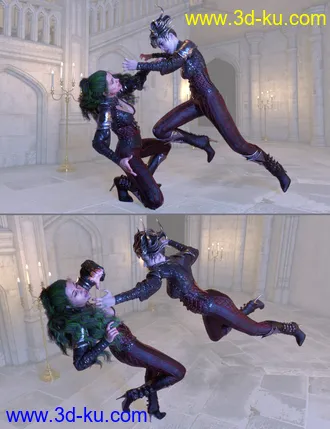3D打印模型Vampiric Dark Mist Props and Poses for Genesis 3 and 8 Female的图片