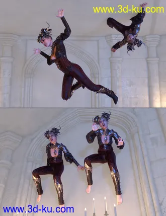 3D打印模型Vampiric Dark Mist Props and Poses for Genesis 3 and 8 Female的图片