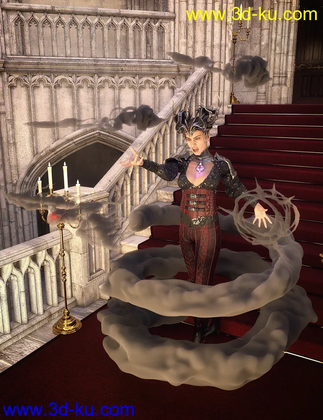 Vampiric Dark Mist Props and Poses for Genesis 3 and 8 Female模型的图片10