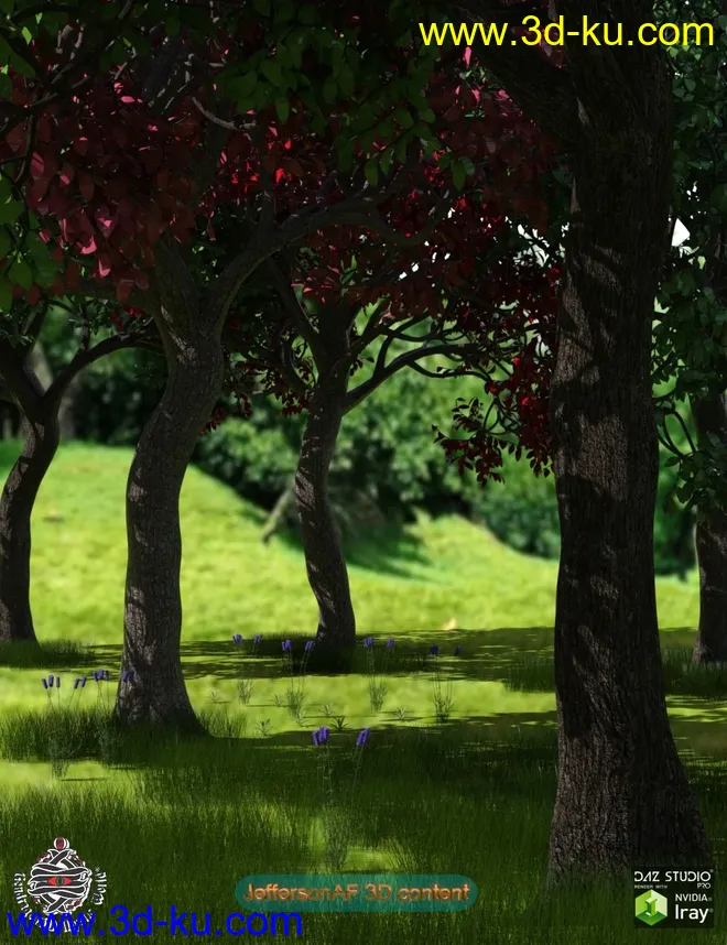 Variety of Tree Species for Iray模型的图片1