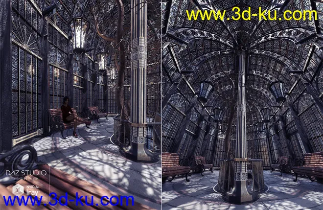 Victorian Iron Conservatory模型的图片3