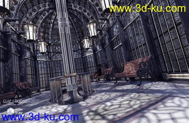 Victorian Iron Conservatory模型的图片4