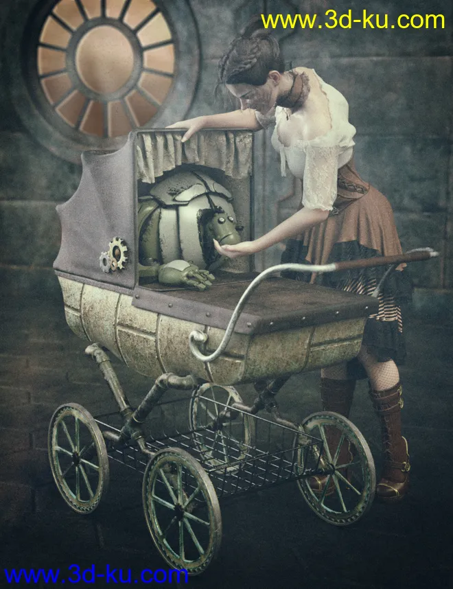 Victorian Pram Add-On模型的图片3