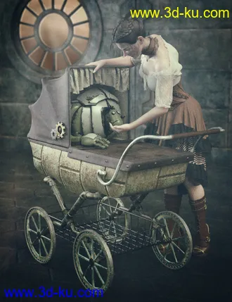 3D打印模型Victorian Pram Add-On的图片