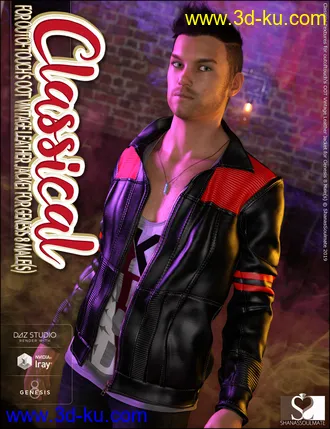 3D打印模型Vintage Leather Jacket Classical Textures的图片
