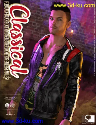 3D打印模型Vintage Leather Jacket Classical Textures的图片