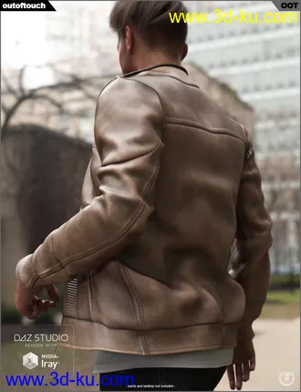 3D打印模型Vintage Leather Jacket for Genesis 8 Male(s)的图片