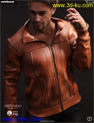 3D打印模型Vintage Leather Jacket for Genesis 8 Male(s)的图片