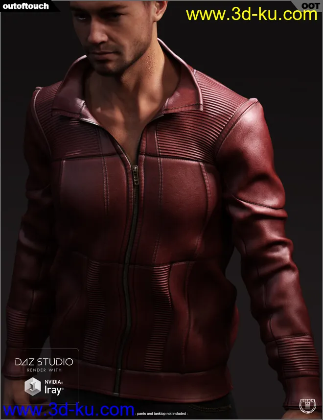 Vintage Leather Jacket for Genesis 8 Male(s)模型的图片6