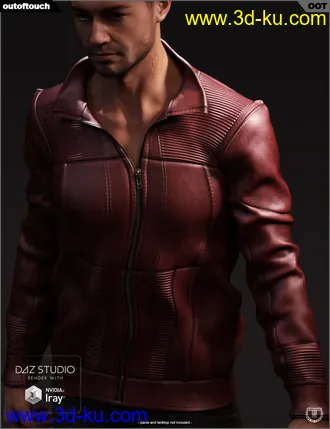 3D打印模型Vintage Leather Jacket for Genesis 8 Male(s)的图片