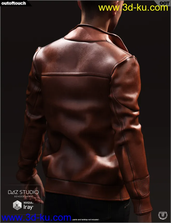 Vintage Leather Jacket for Genesis 8 Male(s)模型的图片7