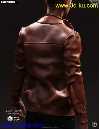 3D打印模型Vintage Leather Jacket for Genesis 8 Male(s)的图片