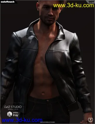 3D打印模型Vintage Leather Jacket for Genesis 8 Male(s)的图片