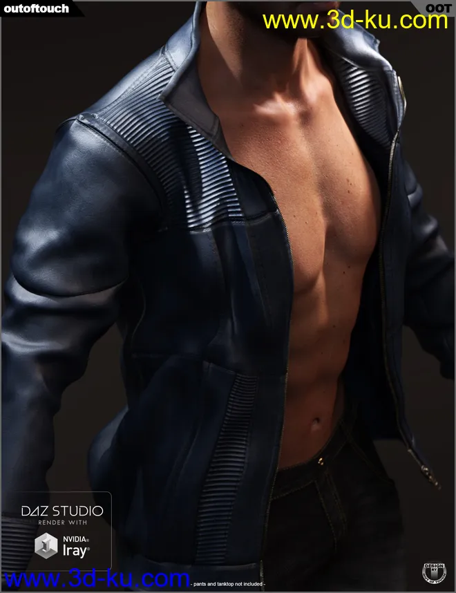 Vintage Leather Jacket for Genesis 8 Male(s)模型的图片9