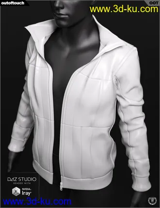 3D打印模型Vintage Leather Jacket for Genesis 8 Male(s)的图片