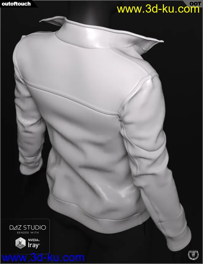 Vintage Leather Jacket for Genesis 8 Male(s)模型的图片11