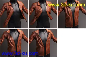 3D打印模型Vintage Leather Jacket for Genesis 8 Male(s)的图片