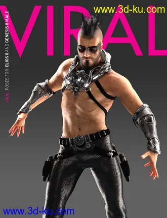 3D打印模型VIRAL Poses for Elios 8 and Genesis 8 Male的图片