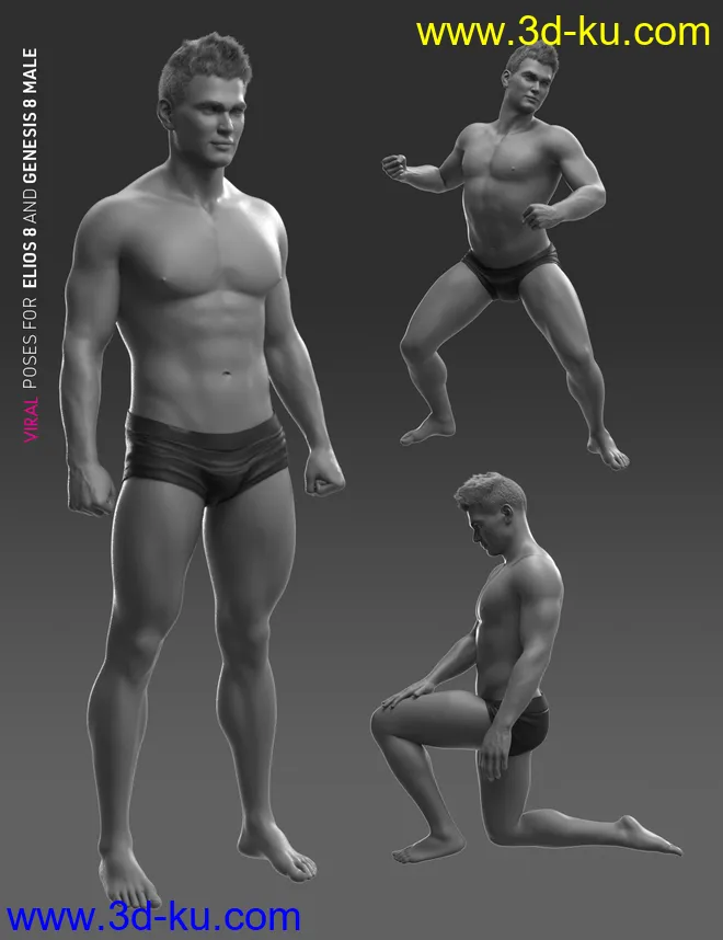 VIRAL Poses for Elios 8 and Genesis 8 Male模型的图片7