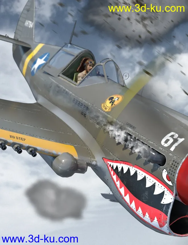 War Hawk Military Aircraft模型的图片1
