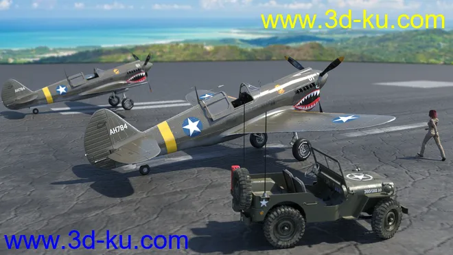War Hawk Military Aircraft模型的图片2