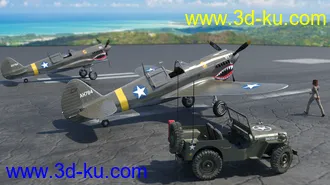 3D打印模型War Hawk Military Aircraft的图片