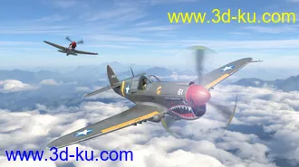 3D打印模型War Hawk Military Aircraft的图片