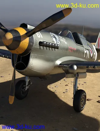 3D打印模型War Hawk Military Aircraft Texture Pack的图片
