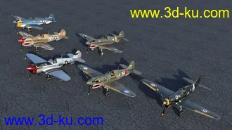 3D打印模型War Hawk Military Aircraft Texture Pack的图片