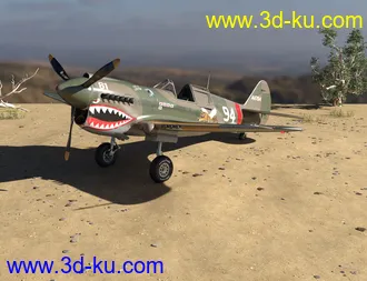 3D打印模型War Hawk Military Aircraft Texture Pack的图片