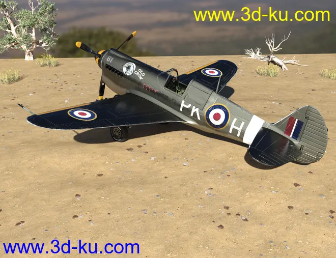 War Hawk Military Aircraft Texture Pack模型的图片6