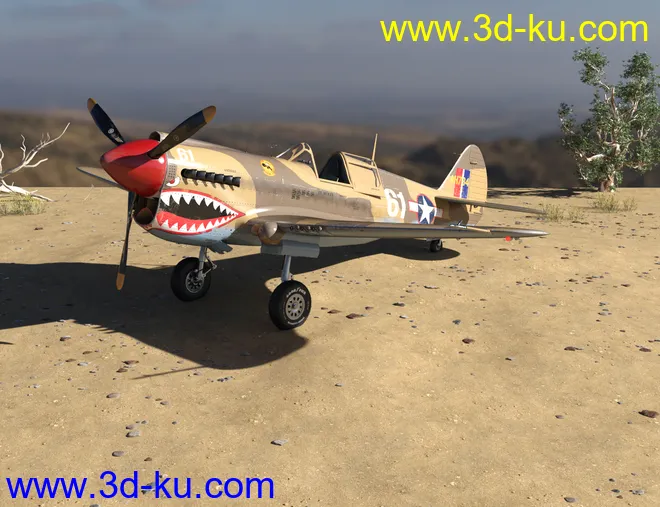 War Hawk Military Aircraft Texture Pack模型的图片7