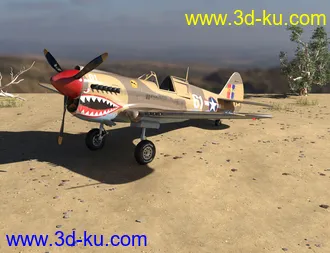 3D打印模型War Hawk Military Aircraft Texture Pack的图片