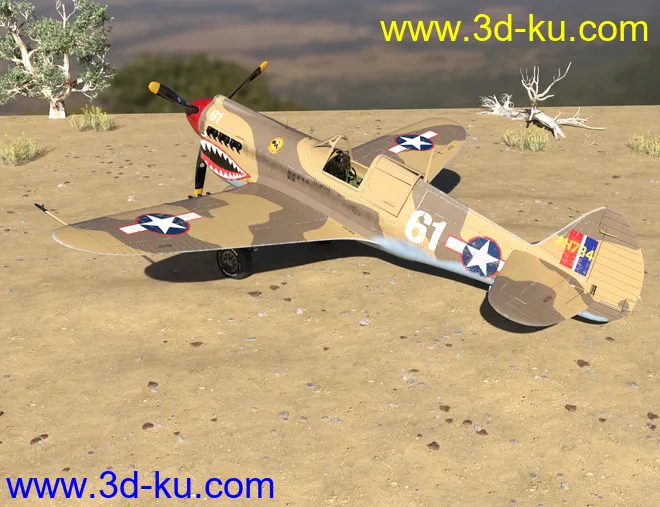War Hawk Military Aircraft Texture Pack模型的图片8