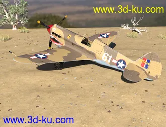 3D打印模型War Hawk Military Aircraft Texture Pack的图片