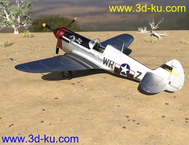 War Hawk Military Aircraft Texture Pack模型的图片10
